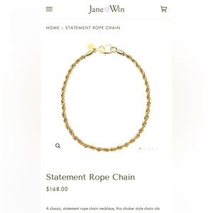 Jane Win Statement Rope Chain